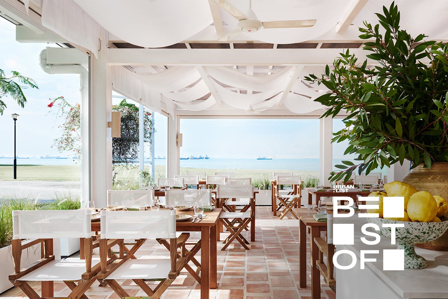 Outdoor seating at Fico at East Coast Park